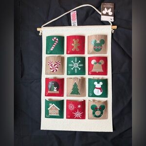 Disney Parks Felt 20”x14” Mickey Mouse Icons Countdown Calendar Holiday-NWT